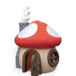 Fungi Cottage Fairy House – Whimsical Mushroom Décor for Garden or Shelf
