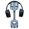 Piston Reaper Headphone Stand – Skull & Engine Piston Design – Industrial 3D Printed Headset Holder – 3D Printed in Canada — 3D Printed Collectible by 3DCentral