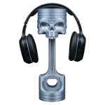 Piston Reaper Headphone Stand – Skull & Engine Piston Design