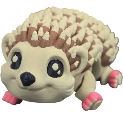 Articulated Hedgehog Figurine – Pocket Pet Toy with Spiky Texture & Cute Eyes – Stress Relief Desk Companion for Teens & Adults – Animal Collectible Sculpture – 3D Printed in Canada — 3D Printed Collectible by 3DCentral