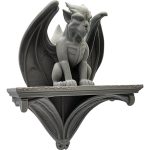Gargoyle Wall Shelf Gothic Decor – Fantasy Monster Wall-Mounted Bracket