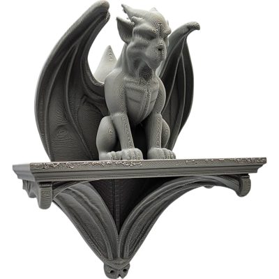 Gargoyle Wall Shelf Gothic Decor – Fantasy Monster Wall-Mounted Bracket for Statues, Keys, or Crystals – Gothic Home or Dungeon Aesthetic Accent – 3D Printed in Canada — 3D Printed Collectible by 3DCentral