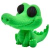Knitted Alligator Figurine – Faux-Yarn Crocodile-Style Reptile with Big Eyes & Textured Tail – 3D Printed in Canada — 3D Printed Collectible by 3DCentral