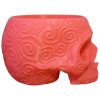 Sugar Skull Bowl with Embossed Swirl Design – Gothic Candy Dish or Decorative Container – Bright Pink – 3D Printed in Canada — 3D Printed Collectible by 3DCentral