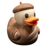 Bread Duck Figurine – French-Inspired Duck Sculpture with Beret and Loaf Motif – Cute Collectible Desk Decor or Gift for Duck Lovers