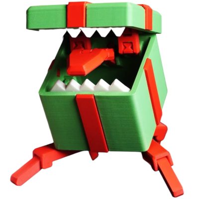 Transforming Giftbox Mimic – DIY Monster Model Kit for Display & Collectors, Articulated Snap-Fit Build with Secret Action Gimmick – 3D Printed in Canada — 3D Printed Collectible by 3DCentral