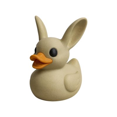 Jerboa Duck Figurine – 3D Printed PLA Duck-Jerboa Hybrid – Funny Big-Eared Animal Mash-Up Collectible – Quirky Desert Duck Gift for Shelf or Desk for Teens & Adults – 3D Printed in Canada — 3D Printed Collectible by 3DCentral