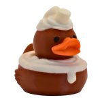 Hot Chocolate Duck Figurine – Cozy Car Dashboard & Desk Decor – Winter Collectible