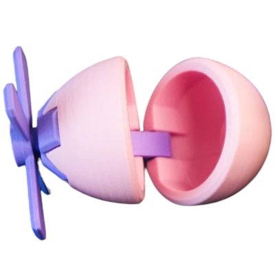 Mini Egg-Copter – 6-Part DIY Easter Egg Helicopter Model Kit with Spinning Rotor & Secret Storage – 3D Printed in Canada — 3D Printed Collectible by 3DCentral