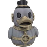 Steampunk Duck Figurine – Retro Gearpunk Rubber Duck Sculpture – Geek Desk Decor, Cosplay Display, Collector Gift for Steampunk Fans
