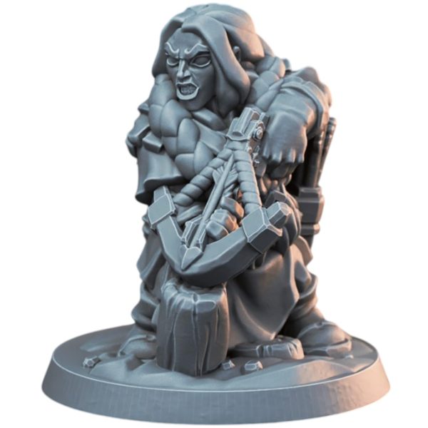 Figurine de naine archère féroce