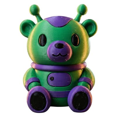 Alien Teddy Bear Cub Figurine – Cute Extraterrestrial Bear Desk Buddy for Teens & Adults – 3D Printed in Canada — 3D Printed Collectible by 3DCentral
