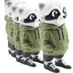 Urban Raccoon in Hoodie Articulated Figurines (Pack of 5)