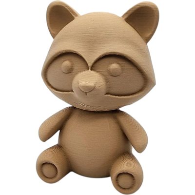 Raccoon Plush Figurine – Cute Woodland Animal Statue for Shelf, Nursery, or Gift Display – 3D Printed in Canada — 3D Printed Collectible by 3DCentral