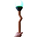 LED Orb Cosplay Wizard Staff – Light-Up Magic Staff with Glowing Sphere & Modular Design – Fantasy Prop for Costume, LARP & Conventions