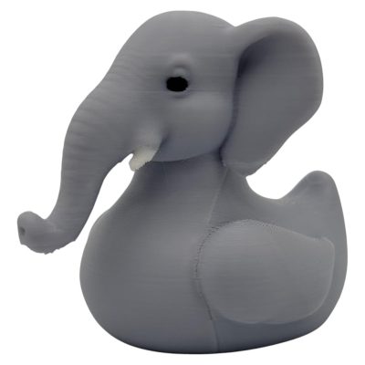 Jungle Elephant Duck Figurine – Safari-Themed Elephant Rubber Duck Hybrid for Collectors & Desk Decor – K3D