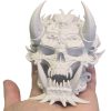 Fire Demon Skull – Fierce Horned Skull Sculpture with Fangs and Infernal Detail for Gothic Decor, Horror Displays, or Fantasy Collections – 3D Printed in Canada — 3D Printed Collectible by 3DCentral