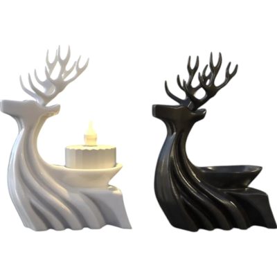 Elegant Flowstag Decorative Reindeer – Nordic-Inspired Candle Holder – 3D Printed in Canada — 3D Printed Collectible by 3DCentral
