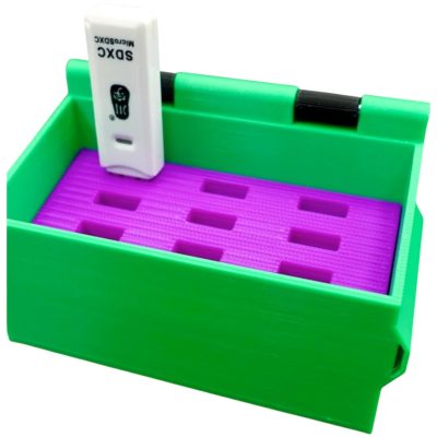 Mini Dumpster USB Holder – Quirky Storage Bin for Flash Drives, Dongles & Tech Accessories – Hinged Lid Desktop Organizer – 3D Printed in Canada — 3D Printed Collectible by 3DCentral