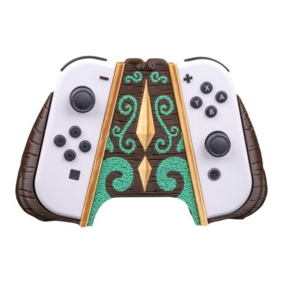 Wooden Relic Dual Controller Grip Device Case – Fantasy-Inspired Gamepad Holder for Switch Console Controller – 3D Printed in Canada — 3D Printed Collectible by 3DCentral