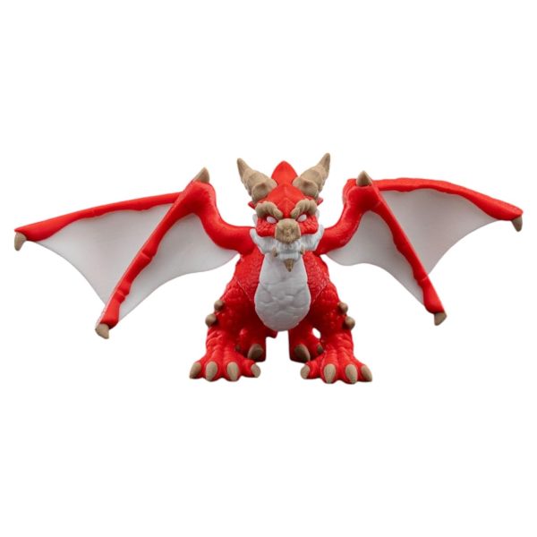 Elemental Dragon Figurine – Red & White Fantasy Monster
