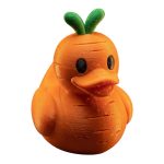 Carrot Duck Figurine – Cute Collectible Duck Shaped Like a Carrot for Desk, Shelf, or Gifting – Quirky 3D Printed Decor for Teens & Adults