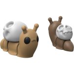 Cursed Crawler Snail Figurine – Halloween Skull Shell Poseable Snail