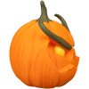 Pumpgrin Horned Pumpkin Figurine – Creepy Halloween Jack-o'-Lantern with Twisted Devil Horns – Gothic Tabletop & Mantle Décor for Haunted Displays – 3D Printed in Canada — 3D Printed Collectible by 3DCentral