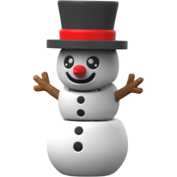 Figurine articulée Bonhomme de neige mignon aux grands yeux
