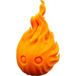 Cute Fireball Mini Figurine | 3DCentral