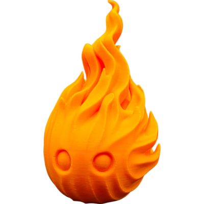 Cute Fireball Mini Figurine – Fantasy Flame Spirit Desk Buddy, Collectible Shelf Decor or Gamer Gift – 3D Printed in Canada — 3D Printed Collectible by 3DCentral
