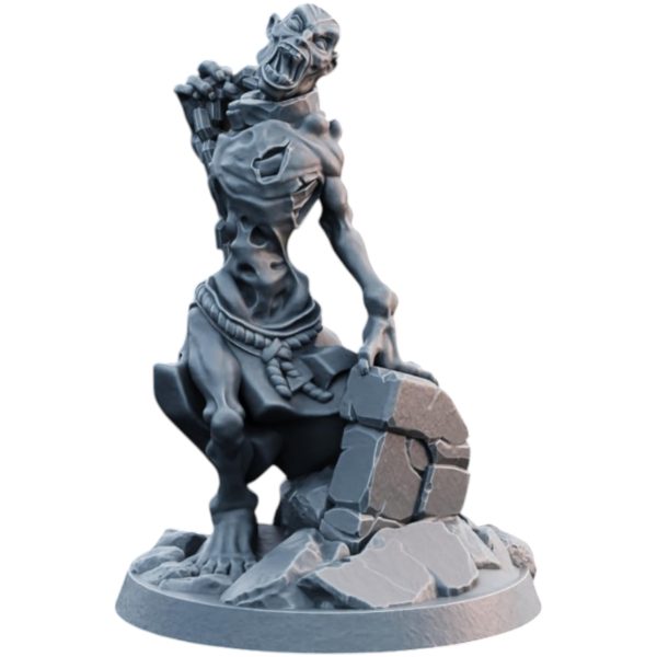Figurine miniature de zombie mort-vivant émacié