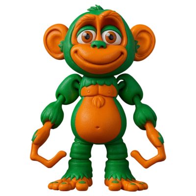 Articulated Monkey Figurine – Playful Desk Fidget for Teens & Adults – Stress Relief & Collectible – 3D Printed in Canada — 3D Printed Collectible by 3DCentral