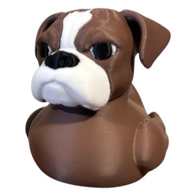 Goofy Boxer Duck Figurine – Goofy & Loyal Boxer Dog Rubber Duck Hybrid for Collectors and Dog Lovers – 3D Printed in Canada — 3D Printed Collectible by 3DCentral