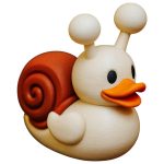 Snail Duck Figurine – Cute Hybrid Duck Snail Sculpture for Shelf Décor, Desk Display, or Whimsical Collectible Gift