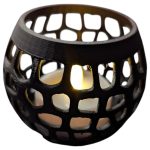 Round Voronoi Candle Holder