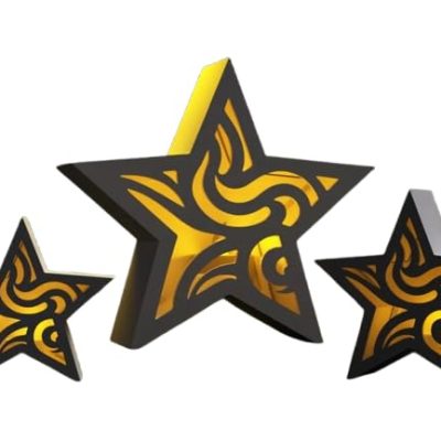 Elegant Shimmering Star Candle Holder – Christmas Tea Light Display Accent – 3D Printed in Canada — 3D Printed Collectible by 3DCentral