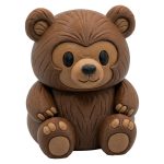 Bigfoot Teddy Bear Cub Figurine – Cute Woodland-Style Bear Sculpture for Desk, Shelf, or Display – Collectible Gift for Teens & Adults – 3D Printed in Canada — 3D Printed Collectible by 3DCentral
