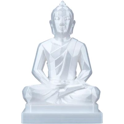 Buddha Statue – Minimalist Geometric Meditation Sculpture for Altar, Yoga Space or Home Décor – 3D Printed Spiritual Display for Teens and Adults – 3D Printed in Canada — 3D Printed Collectible by 3DCentral