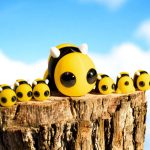 5-Pack Mini Baby Zou Bee Figurines