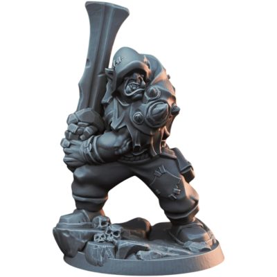 Ork Warboy Gunner Miniature for Wargaming & Painting – Fantasy Orc Shooter Figurine for Tabletop RPG – 3D Printed in Canada — 3D Printed Collectible by 3DCentral