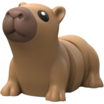 Cute Capybara Figurine with Big Eyes – Poseable Animal Desk Buddy for Teens & Adults – 3D Printed in Canada — 3D Printed Collectible by 3DCentral