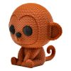 Knitted Monkey Figurine – Faux-Yarn Jungle Animal Sculpture with Curled Tail & Big Eyes – 3D Printed in Canada — 3D Printed Collectible by 3DCentral