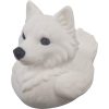 American Eskimo Dog Duck Figurine – Fluffy White Dog Meets Rubber Duck in Adorable Novelty Collectible Gift – 3D Printed in Canada — 3D Printed Collectible by 3DCentral