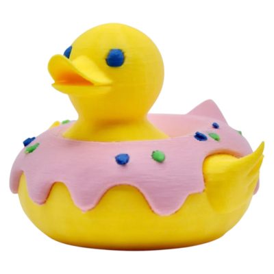 Donut Duck Figurine – Cute Rubber Ducks for 4x4 Vehicles – Cruise Ducks for Hiding – Novelty Gift Desk Ornament – 3D Printed in Canada — 3D Printed Collectible by 3DCentral