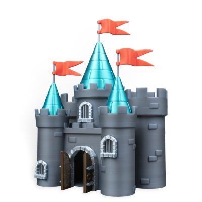 Fairytale Castle – Fantasy Fairy House Castle Décor with Towers & Flags – Enchanted Collectible – 3D Printed in Canada — 3D Printed Collectible by 3DCentral