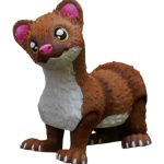 Articulated Weasel Figurine