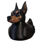 Playful Doberman Duck Figurine – Fierce Yet Fun Rubber Duck Dog Hybrid for Collectors & Doberman Lovers