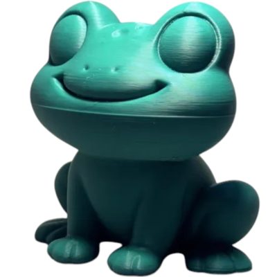 Smiling Frog Figurine – Cute Frog Statue for Shelf, Desk, or Garden Decor – 3D Printed in Canada — 3D Printed Collectible by 3DCentral