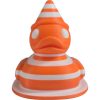 Traffic Cone Duck Figurine – Funny Striped Rubber Duck Collectible for Desk, Shelf or Gag Gift Décor – 3D Printed in Canada — 3D Printed Collectible by 3DCentral
